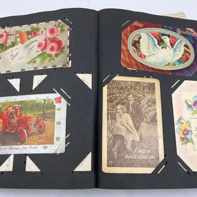 Sale Photo Thumbnail #46: Vtg Postcard Album, c. 1900-1915