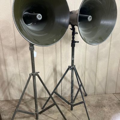 Sale Photo Thumbnail #429: Pair University Sound Military PA Horns