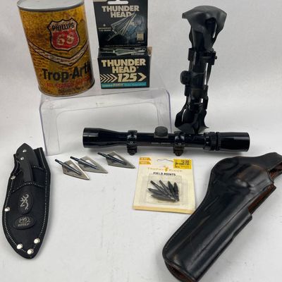 Sale Photo Thumbnail #359: Bianchi Holster, Browning Set & Scopes