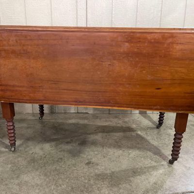 Sale Photo Thumbnail #527: American 19th C. Cherry Drop Leaf Table