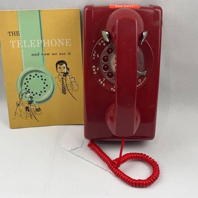 Sale Photo Thumbnail #138: Western Electric 554BMP Red Wall Phone
