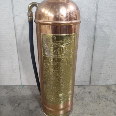 Sale Photo Thumbnail #276: Pyrene Copper & Brass Fire Extinguisher