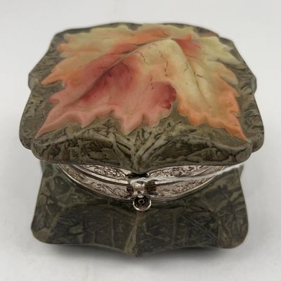 Sale Photo Thumbnail #381: Nakara Art Nouveau Maple Leaf Glass Box