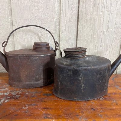Sale Photo Thumbnail #279: Pair Vtg Pennsylvania Railroad Oil Cans