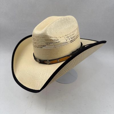Sale Photo Thumbnail #371: Straw Western Cattleman Hat w/ Concho