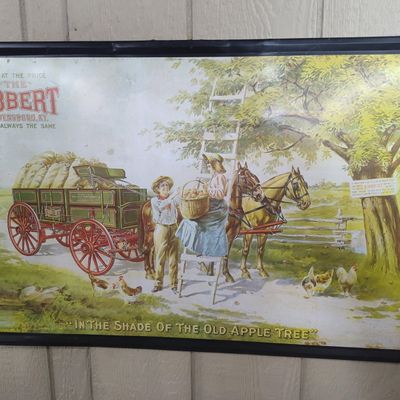 Sale Photo Thumbnail #266: Hickman-Ebbert Ebbert Wagons Tin Sign