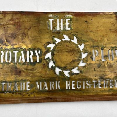 Sale Photo Thumbnail #137: Matthews Brass Rotary Plow Stencil
