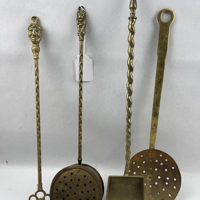 Sale Photo Thumbnail #297: Antique Style Brass Fireside Tools