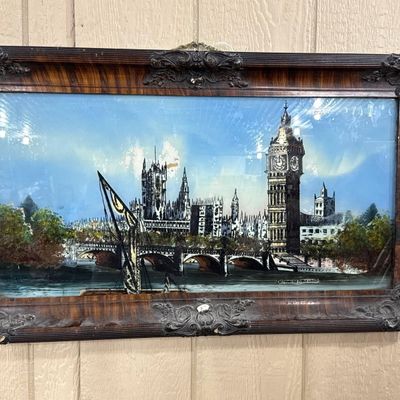 Sale Photo Thumbnail #485: Victorian Westminster Reverse Glass w/