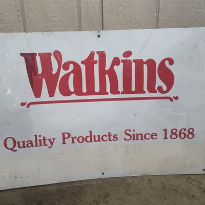 Sale Photo Thumbnail #188: Watkins Quality Products Metal Adv Sign