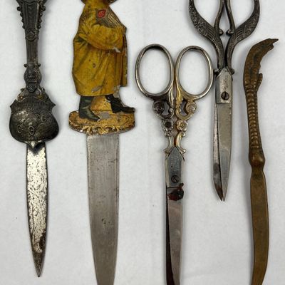 Sale Photo Thumbnail #342: Vtg Desktop Accessories & Cutting Tools