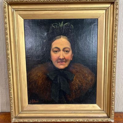 Sale Photo Thumbnail #24: J. Holland, Fur Stole Portrait, 19th C
