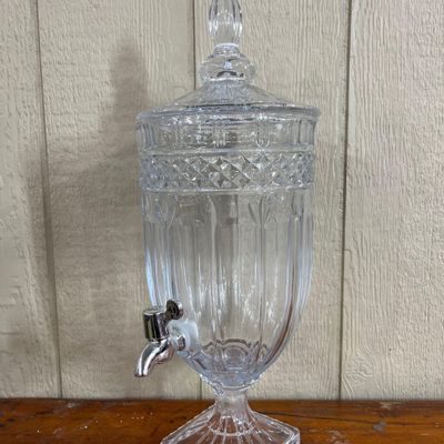 Sale Photo Thumbnail #240: Footed Pressed Glass Beverage Dispenser