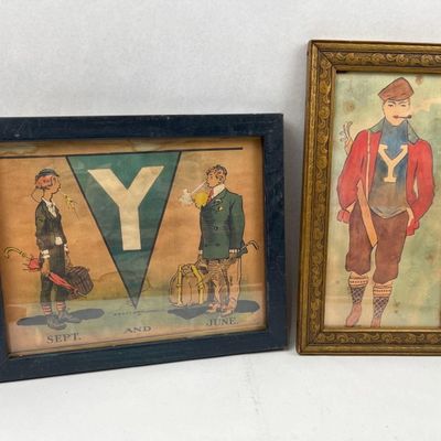 Sale Photo Thumbnail #202: Grant Hamilton Yale Print & Golfer W/C