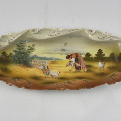 Sale Photo Thumbnail #380: Royal Bayreuth Pastoral Dresser Tray