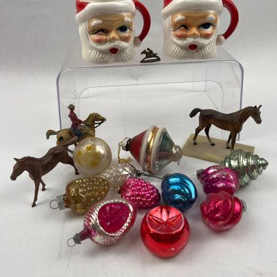 Sale Photo Thumbnail #129: Japanese Santa Mugs, Glass & Horses