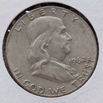 Sale Photo Thumbnail #137: 1962 Franklin 90% Silver Half Dollar
