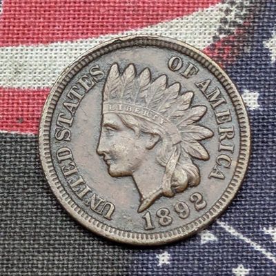 Sale Photo Thumbnail #284: 1892 Indian Head Cent - XF