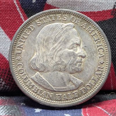 Sale Photo Thumbnail #230: 1893 Columbian Exposition Commemorative 90% Silver Half Dollar