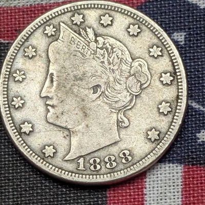 Sale Photo Thumbnail #241: 1888 Liberty Head V Nickel, Semi Key Date