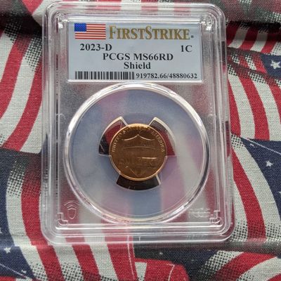 Sale Photo Thumbnail #326: 2023-D Lincoln Shield Cent - PCGS MS66RD - First Strike