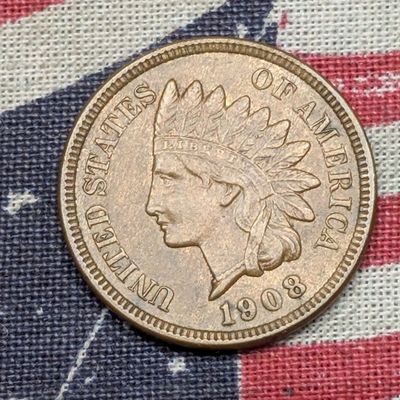 Sale Photo Thumbnail #362: 1908 Indian Head Cent - AU+