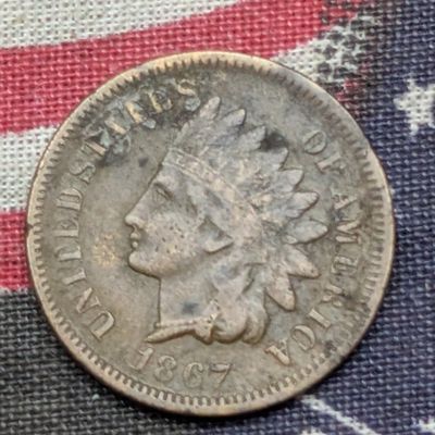 Sale Photo Thumbnail #322: 1867 Indian Head Cent
