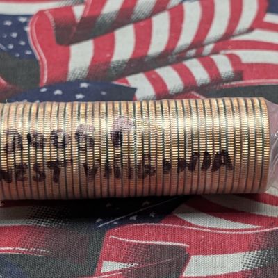 Sale Photo Thumbnail #223: Full Roll of 2005-P West Virginia State Quarters, Business Strike Shrink Wrapped