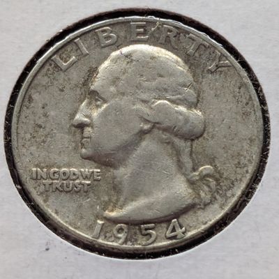 Sale Photo Thumbnail #291: 1954 Washington Quarter, 90% Silver