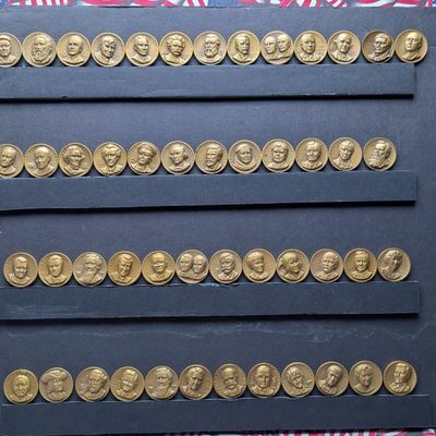 Sale Photo Thumbnail #426: Statehood Series Vintage Commem Bronze Medals - 49 State Seal Medals! (Missing New Mexico)