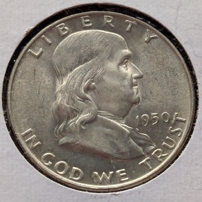 Sale Photo Thumbnail #171: 1950-D Franklin 90% Silver Half Dollar