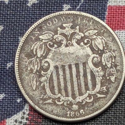 Sale Photo Thumbnail #232: FINE - 1866 Shield Nickel