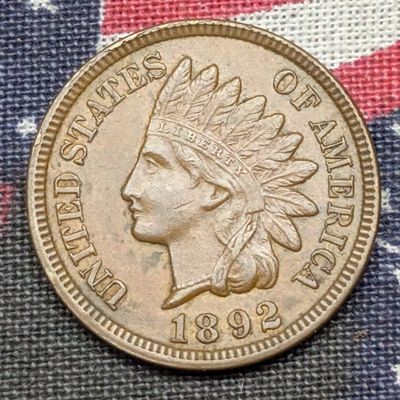 Sale Photo Thumbnail #36: 1892 Indian Head Cent - AU+