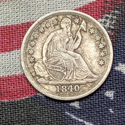 Sale Photo Thumbnail #361: XF+ - 1840-O w/ No Drapery Seated Liberty Half Dime