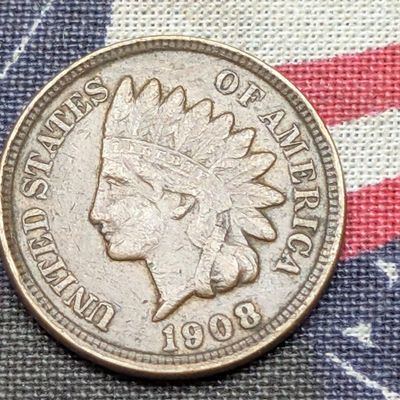 Sale Photo Thumbnail #384: 1908 Indian Head Cent - XF
