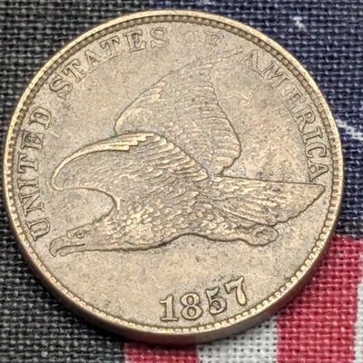 1857 Flying Eagle Cent - XF+