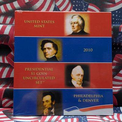 Sale Photo Thumbnail #363: 2010 P&D U.S. Mint Presidential $1 Coin UNC Set in Sealed OGP w/ COA