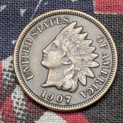 Sale Photo Thumbnail #451: 1907 Indian Head Cent - VF