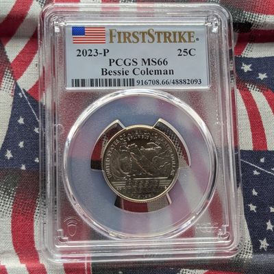Sale Photo Thumbnail #90: 2023-P Bessie Coleman Quarter - PCGS MS66 - First Strike