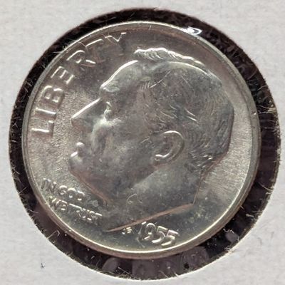 Sale Photo Thumbnail #299: 1955-S Roosevelt Dime, 90% Silver