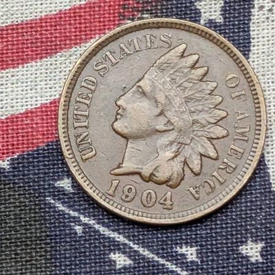 Sale Photo Thumbnail #97: 1904 Indian Head Cent - VF
