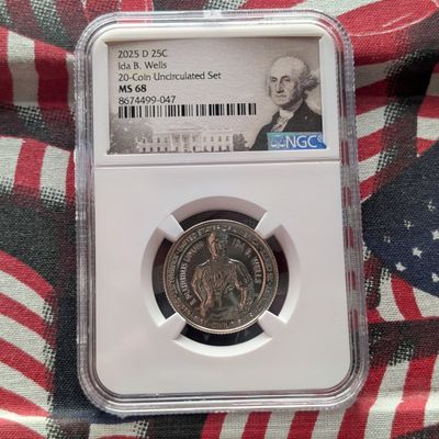 Sale Photo Thumbnail #250: 2025-D Ida B. Wells Quarter - NGC MS68