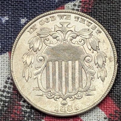 Sale Photo Thumbnail #396: AU/UNC - 1883/2 Shield Nickel