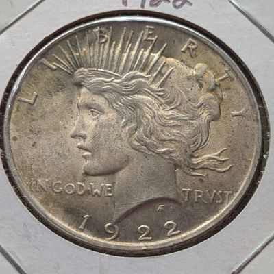 Sale Photo Thumbnail #203: 1922 90% Silver Peace Dollar