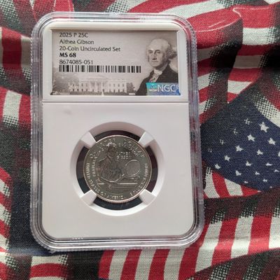 Sale Photo Thumbnail #436: 2025-P Althea Gibson Quarter - NGC MS68