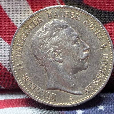 Sale Photo Thumbnail #246: 1899-A Germany 2 90% Silver Marks - 11.11 Grams