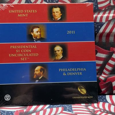 Sale Photo Thumbnail #21: 2011 P&D U.S. Mint Presidential $1 Coin UNC Set in Sealed OGP w/ COA