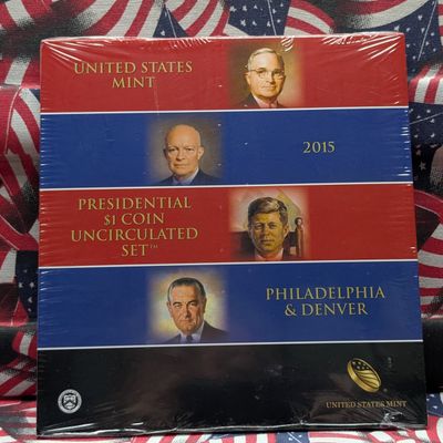 Sale Photo Thumbnail #404: 2015 P&D U.S. Mint Presidential $1 Coin UNC Set in Sealed OGP w/ COA
