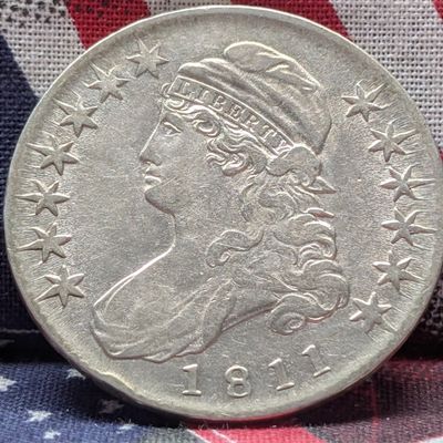 Sale Photo Thumbnail #394: AU - 1811 Capped Bust Silver Half Dollar