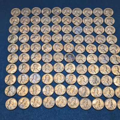 Sale Photo Thumbnail #109: (100) 1973-D Lincoln Red Cents BU